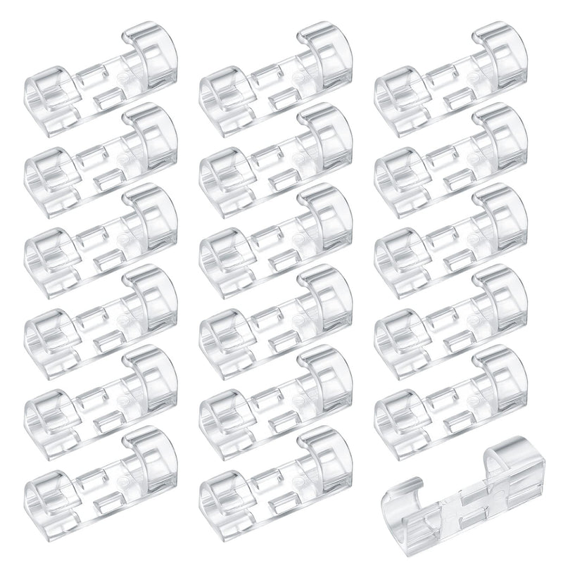 [AUSTRALIA] - 120 Pcs Adhesive Cable Clips, Cable Management Clips, Clear Cable Organizer, Cord Holder, Wire Clips, Sticky Cable Wire Cord Clips Holder for Car Office Home Desktop PC TV Laptop Ethernet Cable