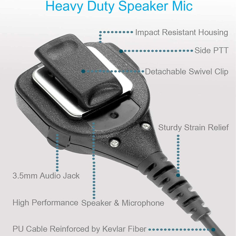  [AUSTRALIA] - Speaker Mic for Motorola APX 6000 Radio Noise Reduction Shoulder Microphone Compatible with Motorola Radios APX4000 APX6000 APX7000 XPR6350 XPR6550 XPR7350 XPR7550 XPR 7550 7350 6550 1 pack