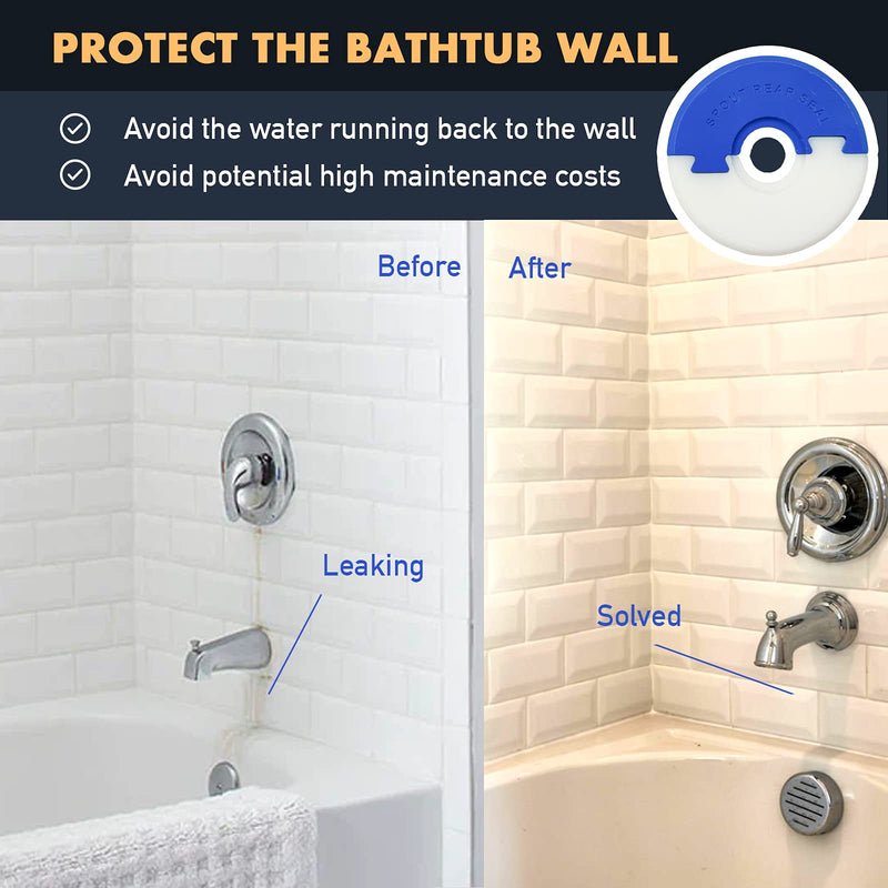  [AUSTRALIA] - Bathtub Spout Pipe Seal, Block Water Past Through Finished Wall, Tub Spout Water Leakage Disc Seal, Bath Wall Waterproof Protection for Copper and Galvanized Pipe (1/2" Copper Pipe 0.63in (16mm)) 1/2" Copper pipe 0.63in (16mm)