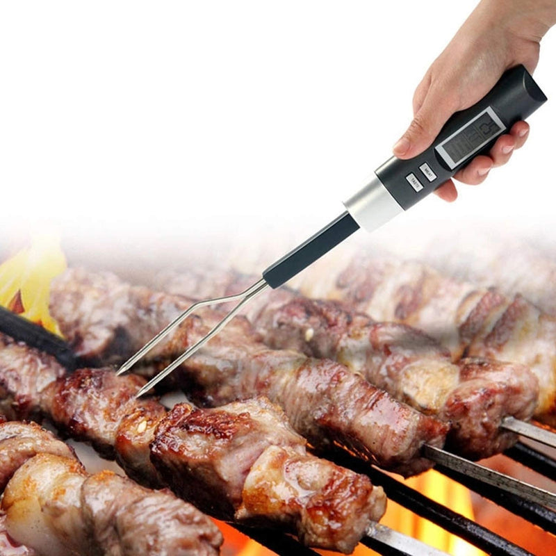  [AUSTRALIA] - Meat Thermometer Fork BBQ Fork with Thermometer Digital BBQ Fork Thermometer Digital Cooking Fork Instant Read Fork for Kitchen, Grilling, Smoker, Barbecue, Turkey