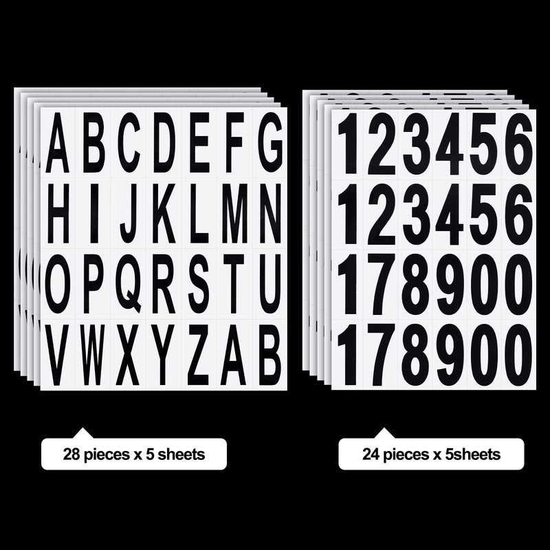  [AUSTRALIA] - 10 Sheets Mailbox Numbers and Letters Stickers for Outside Stick on Black Vinyl Alphabet Number Decals Sticky for Home Business Apartment Address Window Door Car Truck (2 x 1 Inch) 2 x 1 Inch