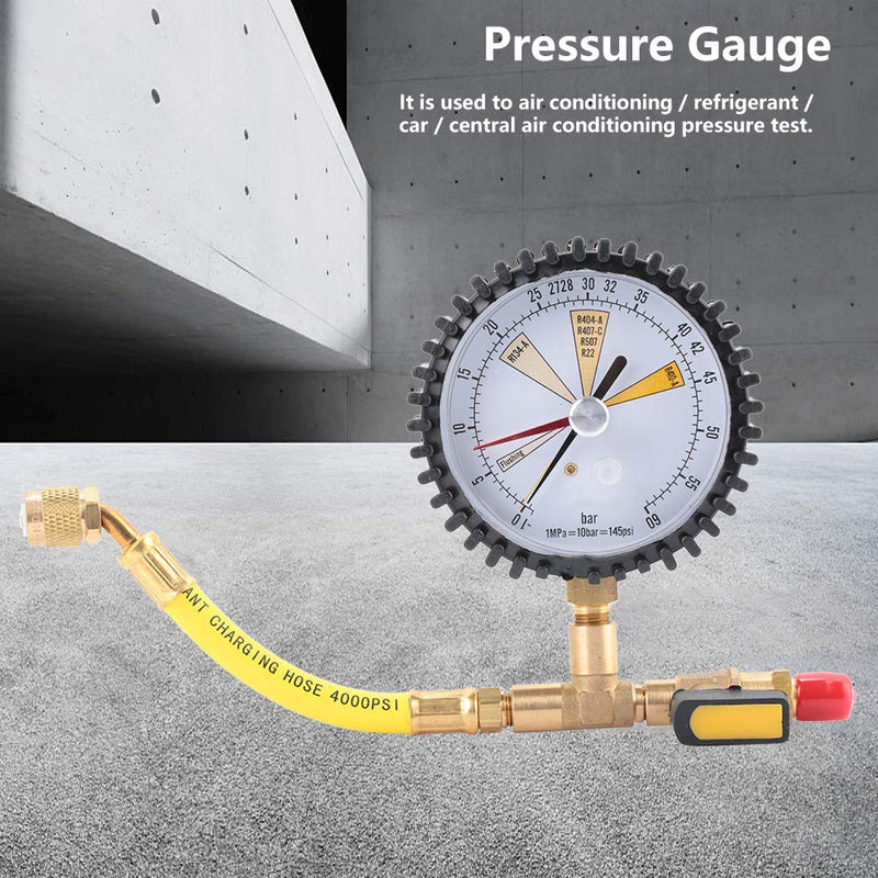  [AUSTRALIA] - Pressure Gauge - Air Conditioning Refrigeration Nitrogen Pressure Tester Pressure Test Chart Steel Gas Pressure Tester Assembly