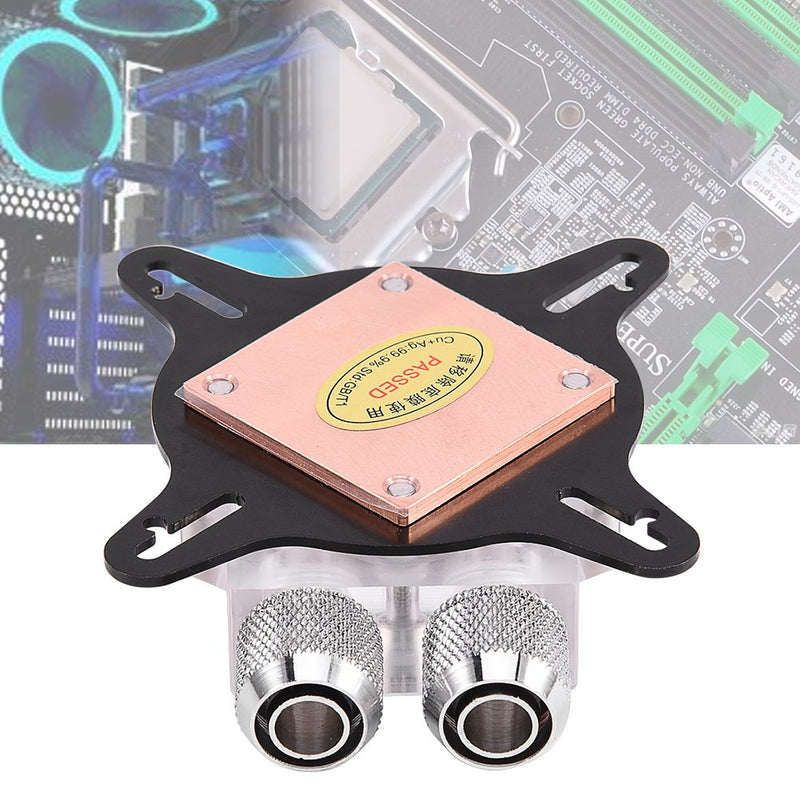  [AUSTRALIA] - GPU Water Cooling Block 40mm Copper Base Cool Inner Channel, Fit for Intel/AMD CPU, Metal Water Cooling System Parts Kits for Digital RGB DIY PC Gamer with Waterway Component