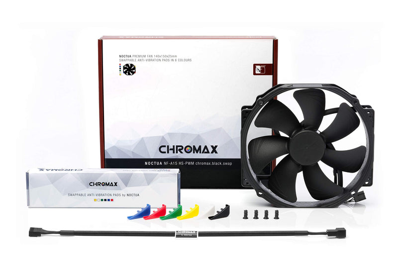  [AUSTRALIA] - Noctua NF-A15 HS-PWM chromax.Black.swap, Premium Quiet Fan, 4-Pin (140mm, Black)