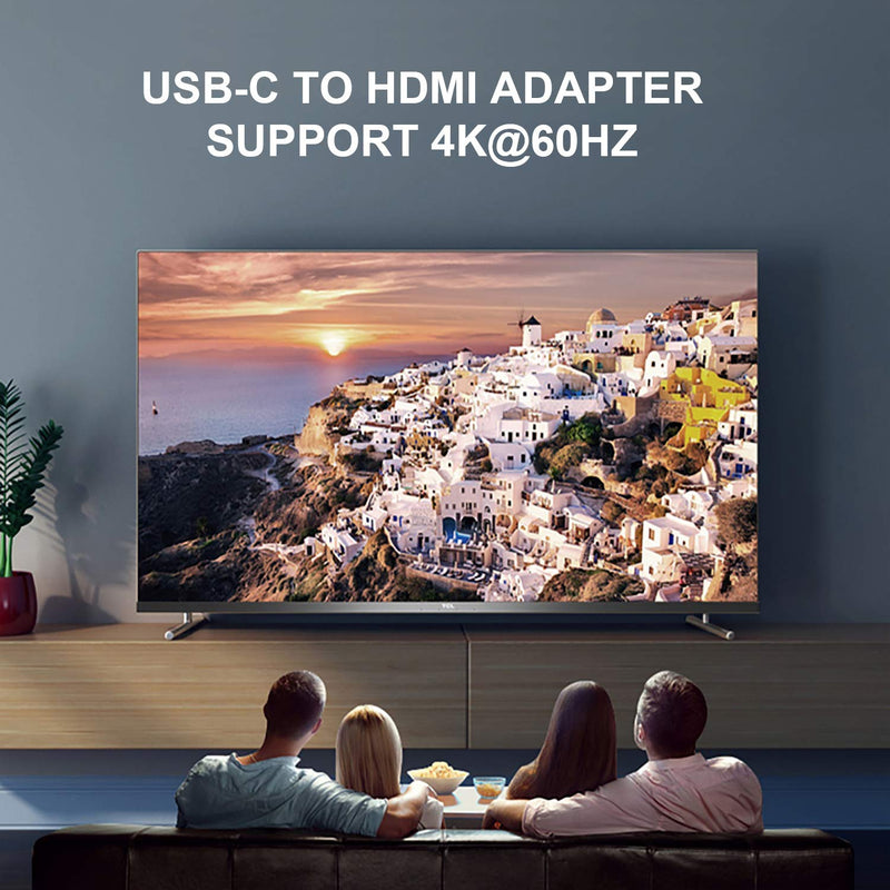  [AUSTRALIA] - USB C to HDMI Adapter 4K@60Hz, LamToon Thunderbolt 3 Type C to HDMI Adapter FPC Flat Design Compatible with MacBook Pro 2019/2018, MacBook Air, iPad Pro 2020, Samsung Galaxy S20/S10