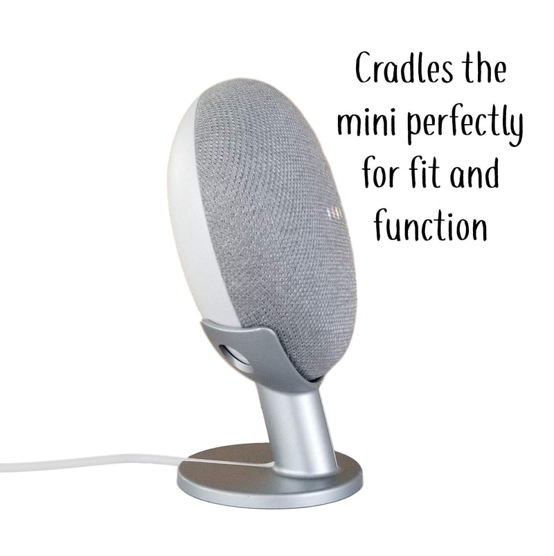  [AUSTRALIA] - Mount Genie Pedestal for Nest Mini (2nd Gen) and Google Home Mini (1st Gen) | Improves Sound and Appearance | Cleanest Mount Holder Stand for Mini (Charcoal) Charcoal