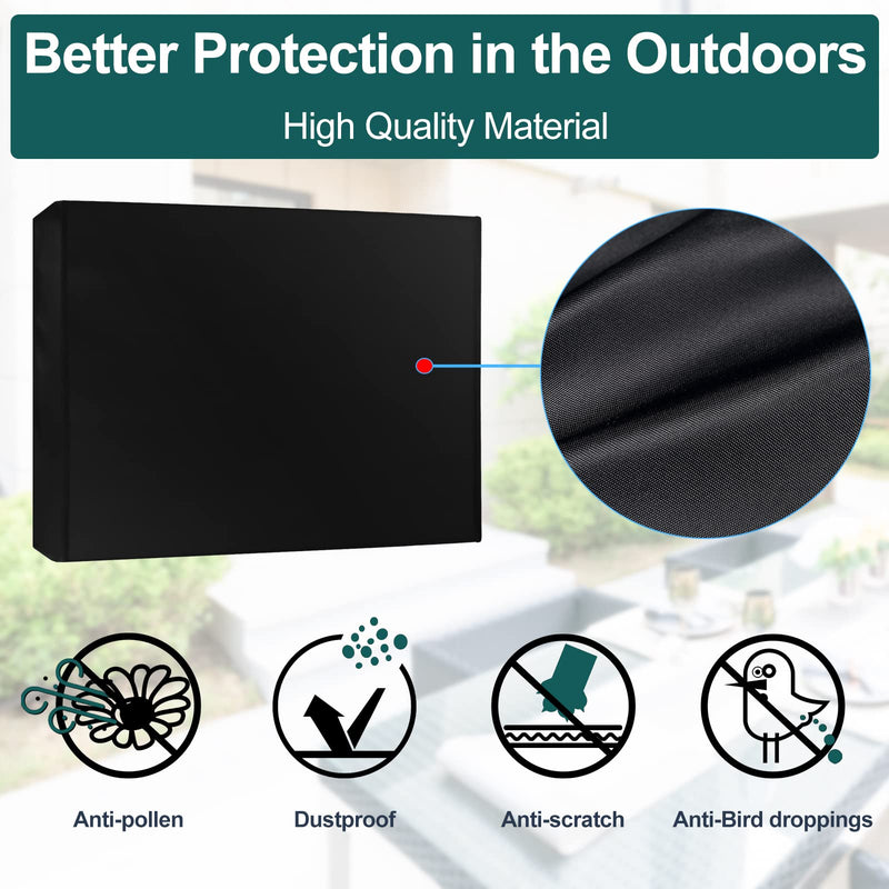 [AUSTRALIA] - Outdoor Waterproof TV Cover for 50-53inch TV with Bottom Cover, TV Cover for Flat TV Screen with TV Mount Brackets, Anti-UV, Dustproof Outside TV Cover with Storage Bag, Easy to Setup