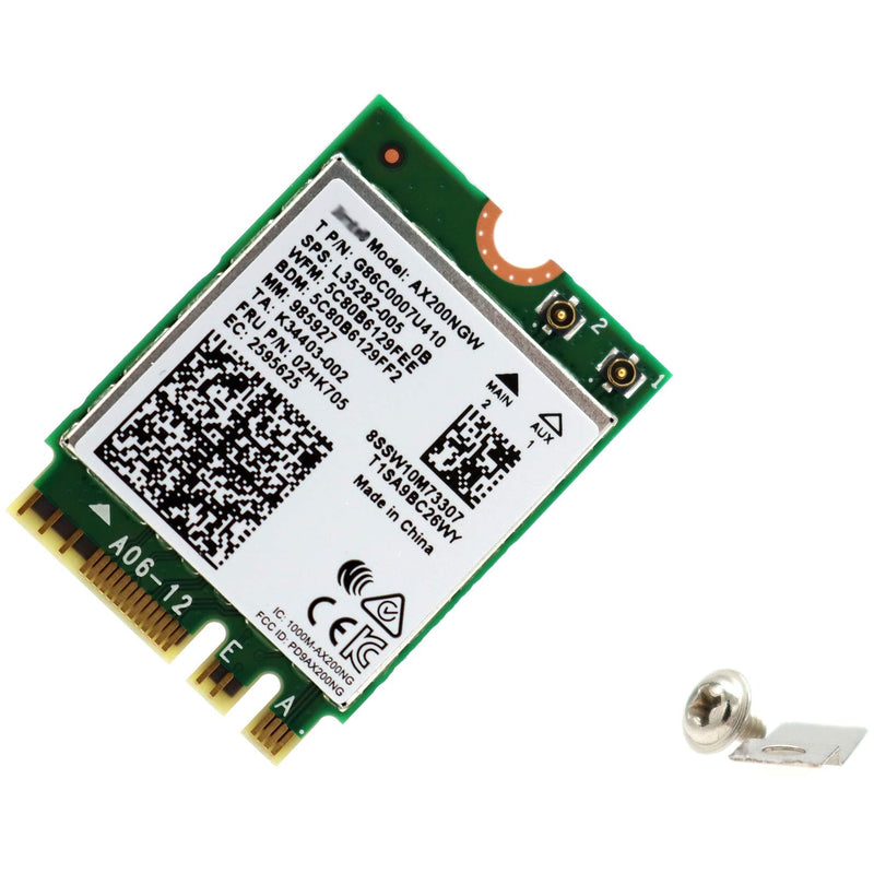  [AUSTRALIA] - Deal4Go AX200NGW Dual-Band Wi-Fi 6 802.11AX 2.4Gbps MU-MiMO M.2 NGFF Wireless WiFi Adapter with Bluetooth 5.0 for Intel AX200 WLAN Card Module Windows 10 64-bit