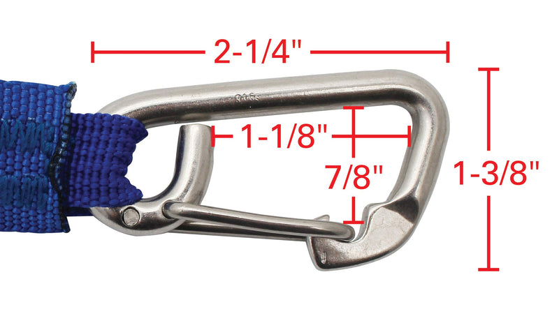  [AUSTRALIA] - Extreme Max Blue 18" 3006.2783 BoatTector High-Strength Line Snubber & Storage Bungee, Value 2-Pack-18 with Compact Hooks 18" with Compact Hooks