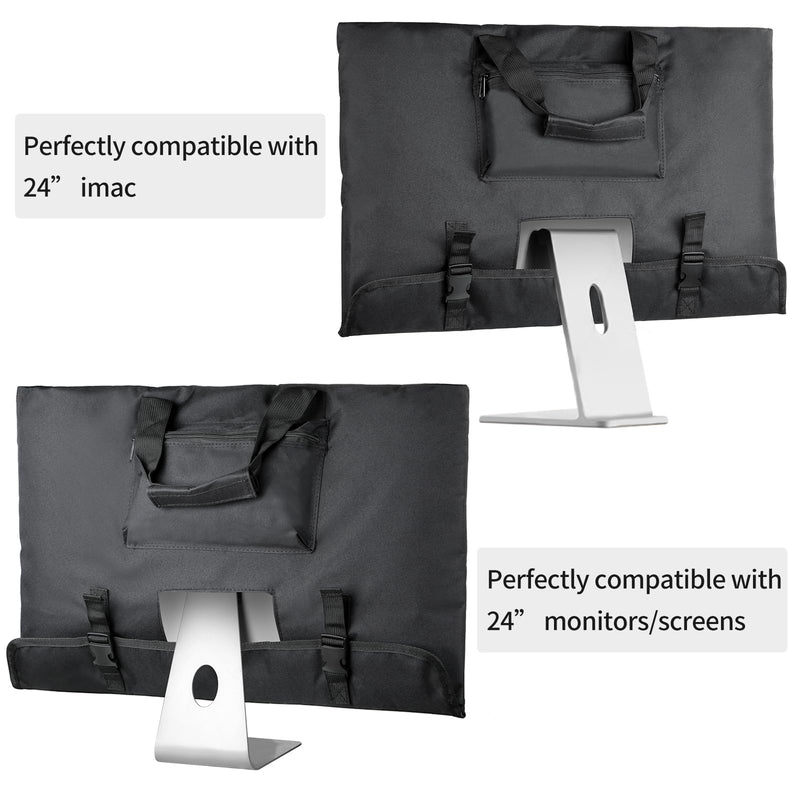 [AUSTRALIA] - Audingull Monitor Carrying Case for 24" Monitor Compatible with 24" iMac, Padded Travel Carrying Bag with comfortable handle, Pockets for Accessories, Protective Case Monitor Dust Cover