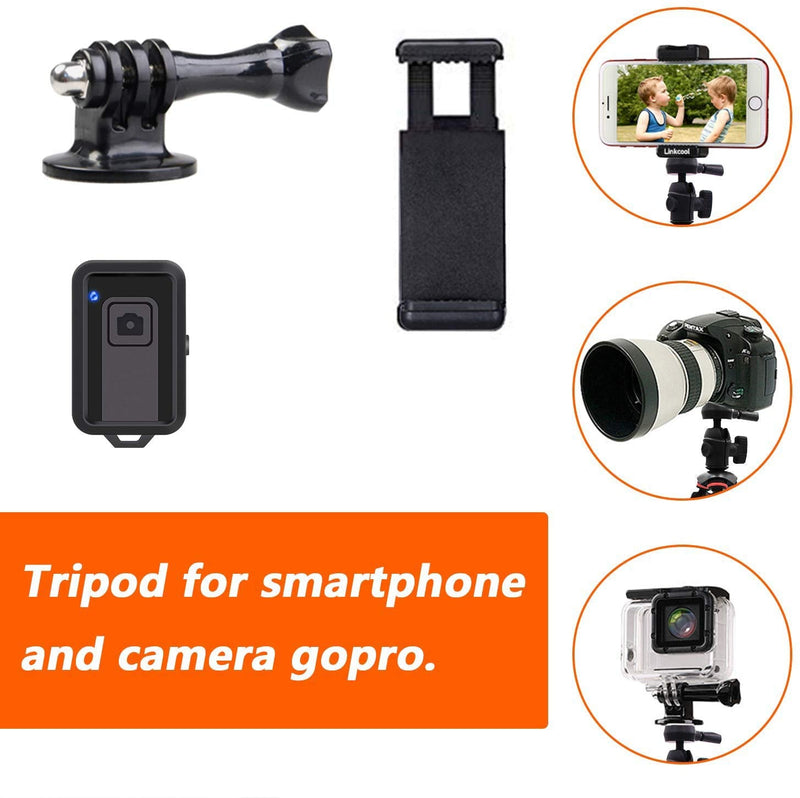  [AUSTRALIA] - Phone Tripod, Linkcool Octopus Tripod with Wireless Remote Phone Holder Mount Use as iPhone Tripod, Cell Phone Tripod, Camera Tripod, Travel Tripod,Tabletop Tripod for iPhone Gopro Red