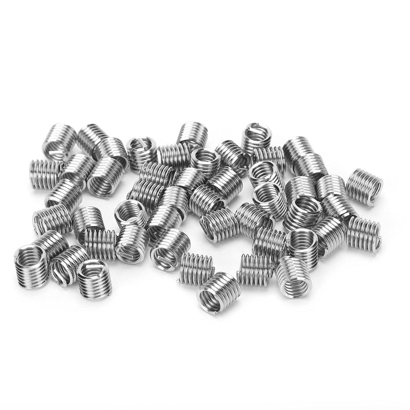  [AUSTRALIA] - 50pcs US Standard 5/16" 18x1.5D Thread Inserts Wire Thread Insert Thread Repair Sleeve Socket Bushing Screw Steel Shell Spiral Wire Helicoil Screw for Automotive Repair