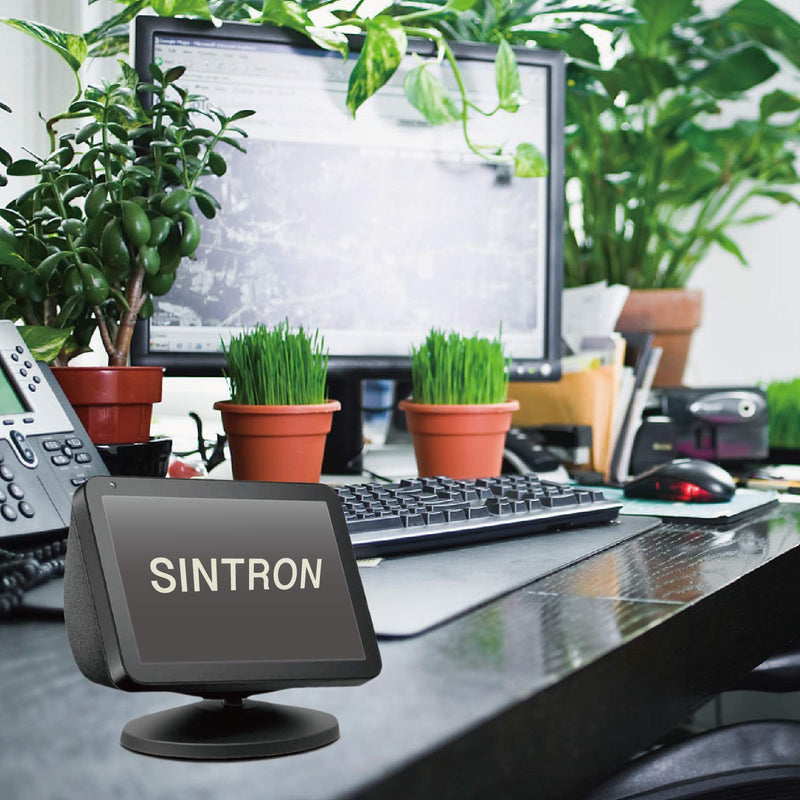 Sintron Adjustable Magnetic Stand Mount, Compatible for Echo Show 5 & Echo Show 8 with 360 Degree Rotation, Tilt Function, and Anti-Slip Base (Black) - LeoForward Australia