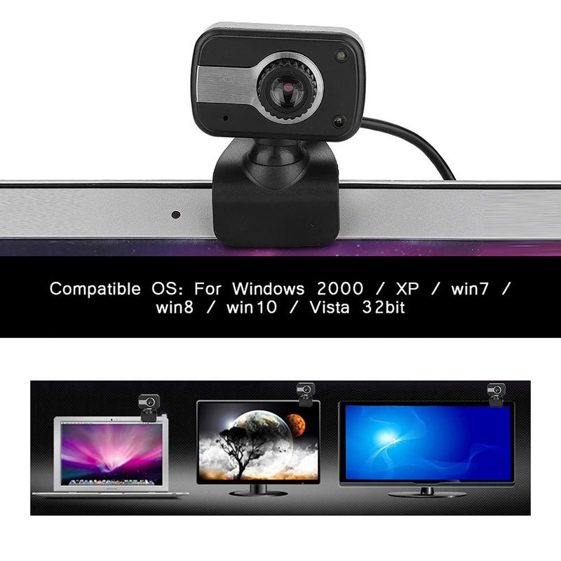  [AUSTRALIA] - PC Webcam HD Webcam Desktop & Laptop Webcam USB Webcam Plug and Play with MIC 12MP for LCD Screen Laptop for/MSN/ICQ Night Vision