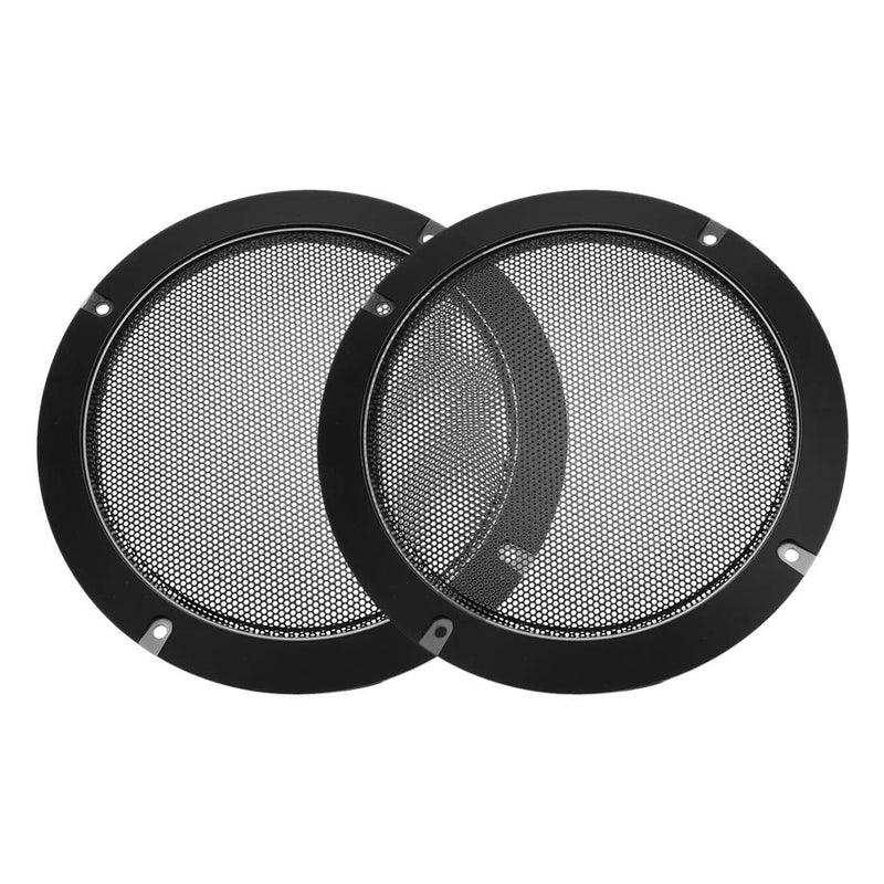  [AUSTRALIA] - uxcell Speaker Grill Cover 6.5 Inch 184mm Mesh Decorative Circle Subwoofer Guard Protector Black 2pcs