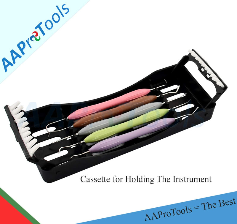  [AUSTRALIA] - AAProTools Silicone Handle Dental Composite Filling Instruments Kit 5pcs Tools DN-2285