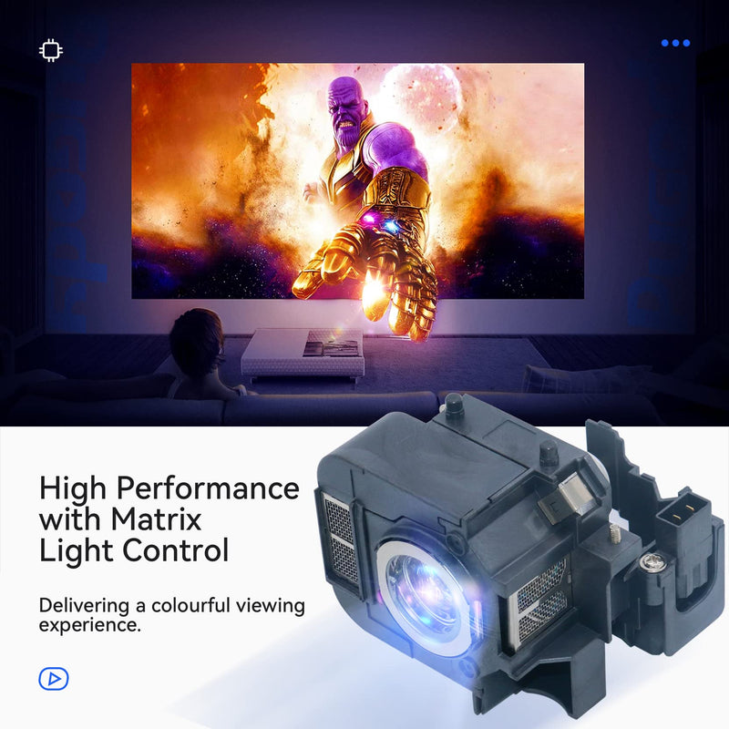  [AUSTRALIA] - Pugody ELPLP50/V13H010L50 Replacement Projector Lamp Bulb for Epson Powerlite 825 825+ 826W 826W+ 84 84+ 85 85+ EB-824 824H 825H 826WH 84 84E 84I 85H D290 EMP-825 84HE H294B H295A B H296A H297A H353B