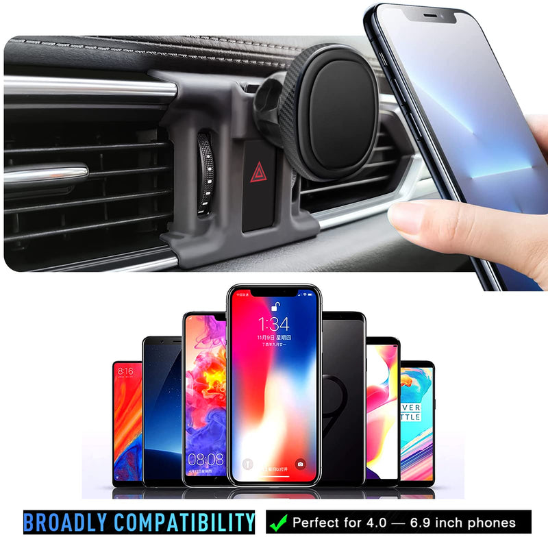  [AUSTRALIA] - Mengfly Car Phone Holder, Car Air Vent Phone Stand Mount, for Mazda CX-5 2023 2022 2021 2020 2019 2018 2017, Auto Dashboard Magnetic Navigation Bracket, for iPhone, Samsung and All Smartphone Black