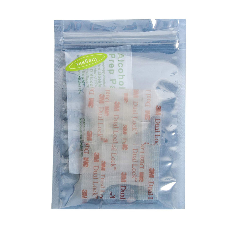  [AUSTRALIA] - EZ Pass/I-Pass/Toll Tag Tape Mounting Kit, Glue Adhesive Dual Lock Tape Ezpass Tag Holder, 8pcs (4sets) Reclosable Fastener with Alcohol Prep Pad