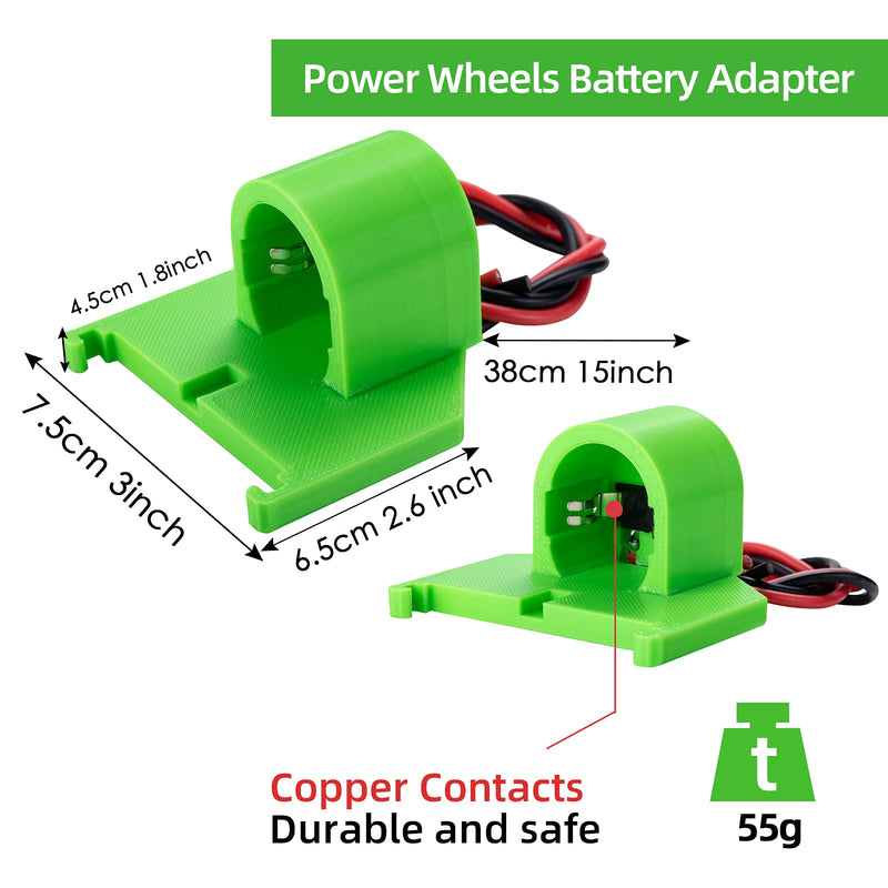  [AUSTRALIA] - Power Wheels Adaptor for Ryobi 18V P108 P107 P102 Battery Dock Power Connector 14 Gauge Robotics