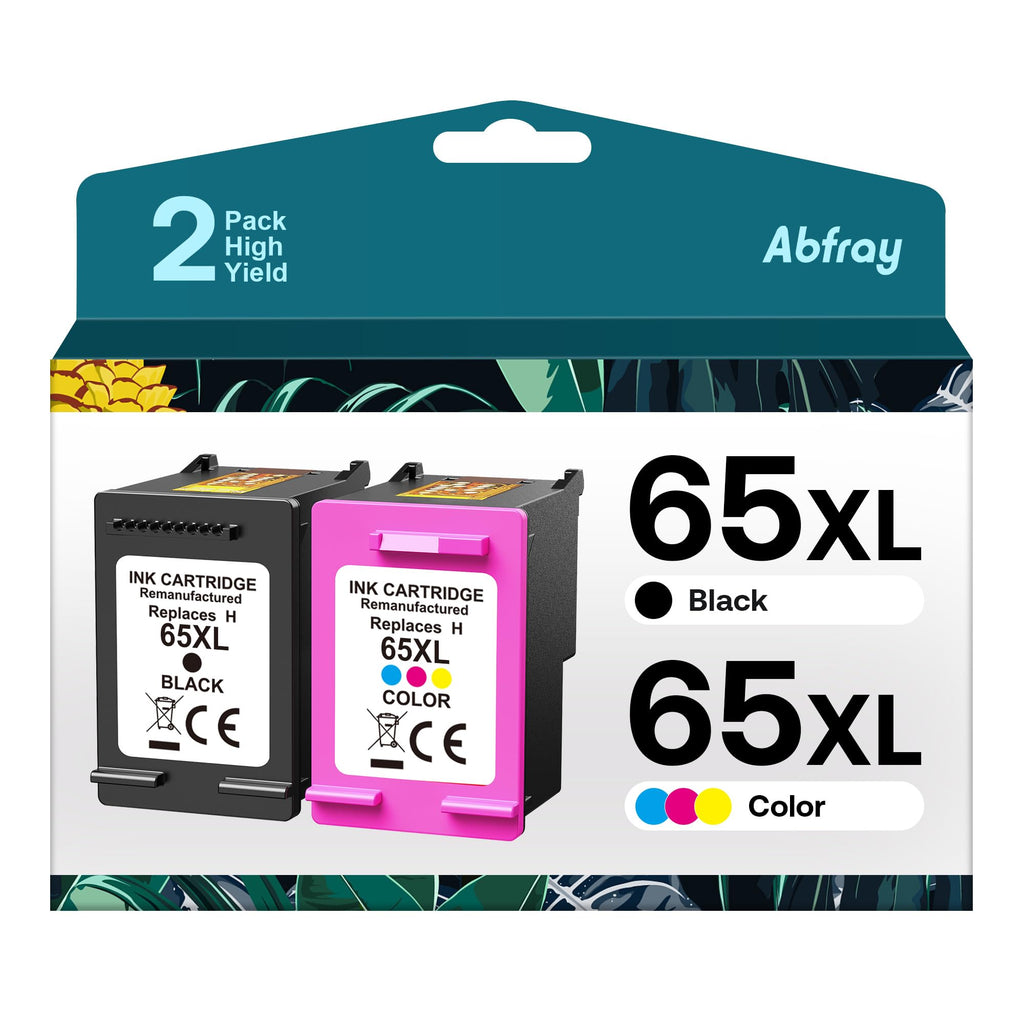  [AUSTRALIA] - 65XL Ink Cartridges Black and Color Combo Pack Compatible for HP Ink 65 High Yield work with HP Deskjet 3755 3700 3752 3772 2652 2600 2655 Envy 5055 5000 5052 5070 Remanufactured (1 Black,1 Tri-Color)