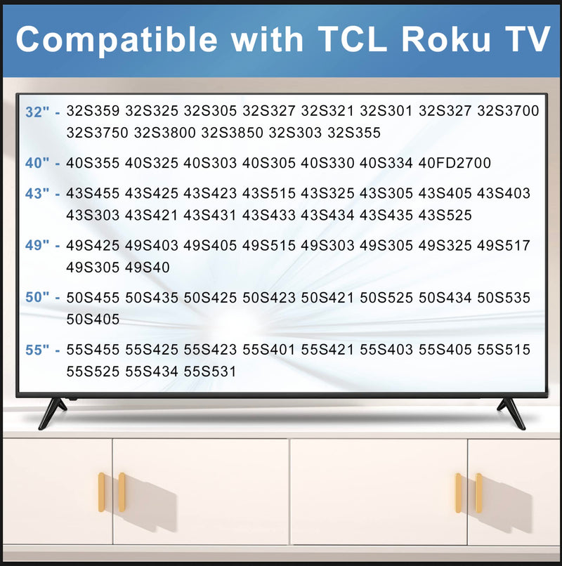  [AUSTRALIA] - Yaotieci Base Stand for TCL Smart Tv - Legs for TCL Roku TV 32in 40in 43in 48in 49in 50in 55in 60in 32S305 32S301 32S303 32S4610R 32S3850 32S3850A 32S3850B 32S3850P 32FS4610R with Screws