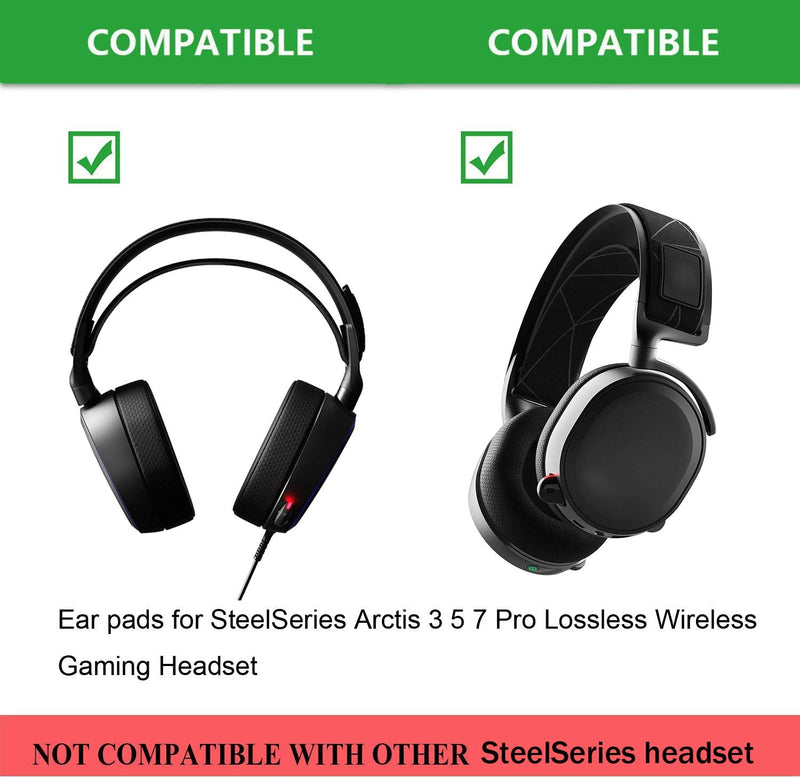  [AUSTRALIA] - Arctis 3/5 / 7/9 Replacement Black Fabric Ear Pads Cushion Compatible with SteelSeries Arctis 3 / Arctis 5 / Arctis 7 Arctis 9 / Arctis 1 / Arctis pro Lossless Wireless Gaming Headset Headphone