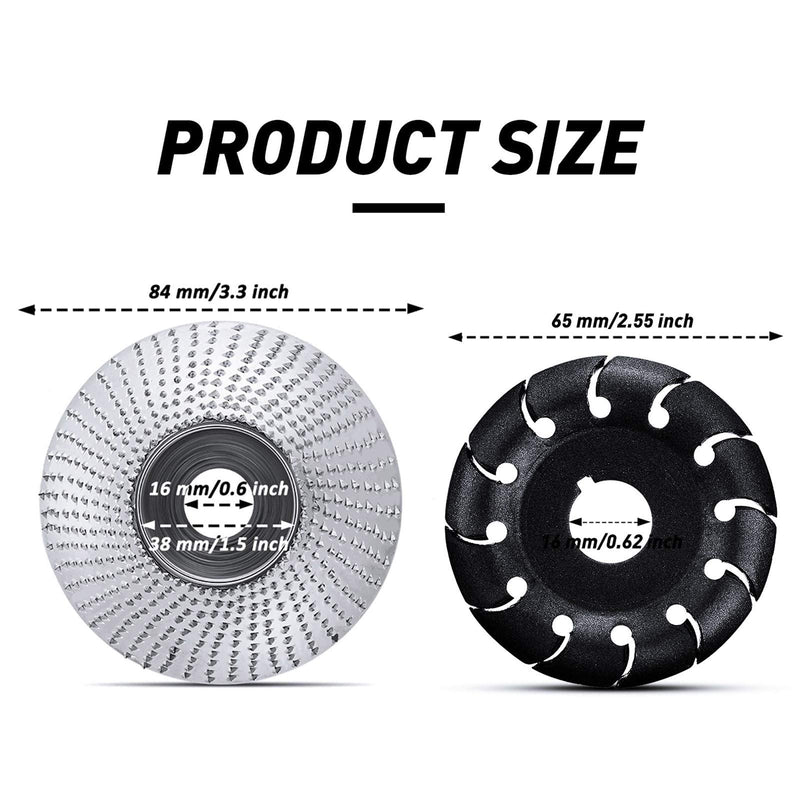  [AUSTRALIA] - 2 Pieces Angle Grinder Disc Wood Carving Disc Grinding Wheel Carving Abrasive Flap Disc 12 Teeth Wood Polishing Shaping Disc Cutting Wheel for Sanding Carving Shaping Polishing Grinding Wheel Plate