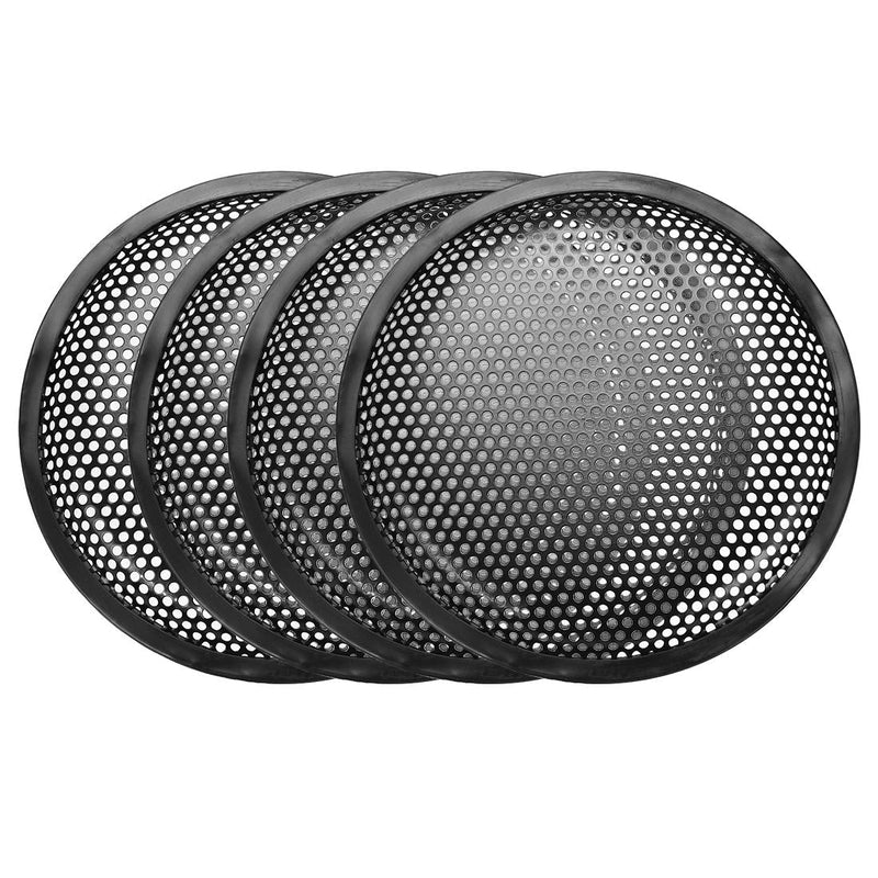  [AUSTRALIA] - uxcell 4pcs 8" Speaker Waffle Grill Metal Mesh Subwoofer Guard Protector Cover with Clips,Screws