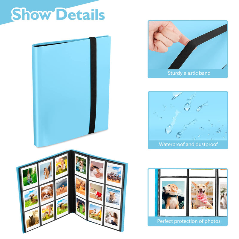  [AUSTRALIA] - 432 Pockets Photo Album for Fujifilm Instax Mini Camera, Polaroid Mini Camera, for Fujifilm Instax Mini 11 12 9 8 7+ Instant Camera (Blue) Blue