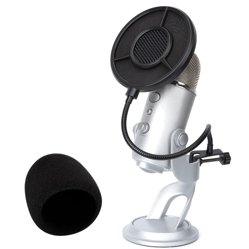  [AUSTRALIA] - Blue Yeti Pop Filter Foam Windscreen - 5.5 Inch Diam 6 Layers Pop Filter for Mic Cover Yeti Pop Screen Compatible with Blue Yeti Microphone Professional Metal Pop Filter by YOUSHARES