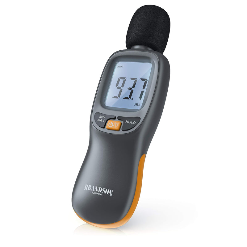  [AUSTRALIA] - Brandson - calibrated sound level meter - digital portable volume meter - 35dB to 130dB with LCD display with backlight - noise meter - MAX/MIN data storage