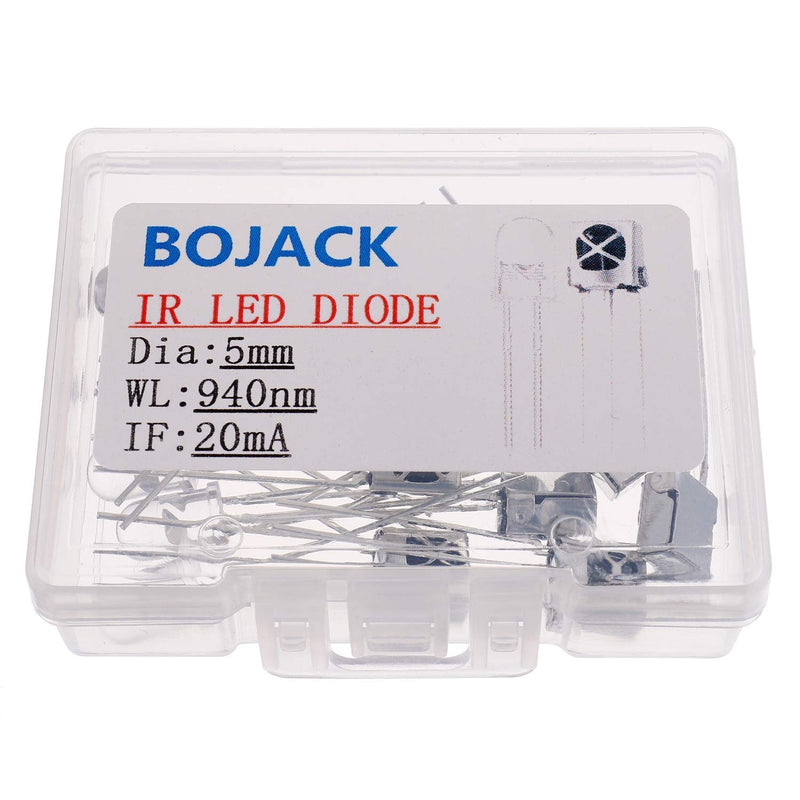  [AUSTRALIA] - BOJACK LED Infrared Emitter and IR Receiver Diode, LEDs Infrared Emission and Receiver Tube for Arduino （Pack of 10 Pairs）