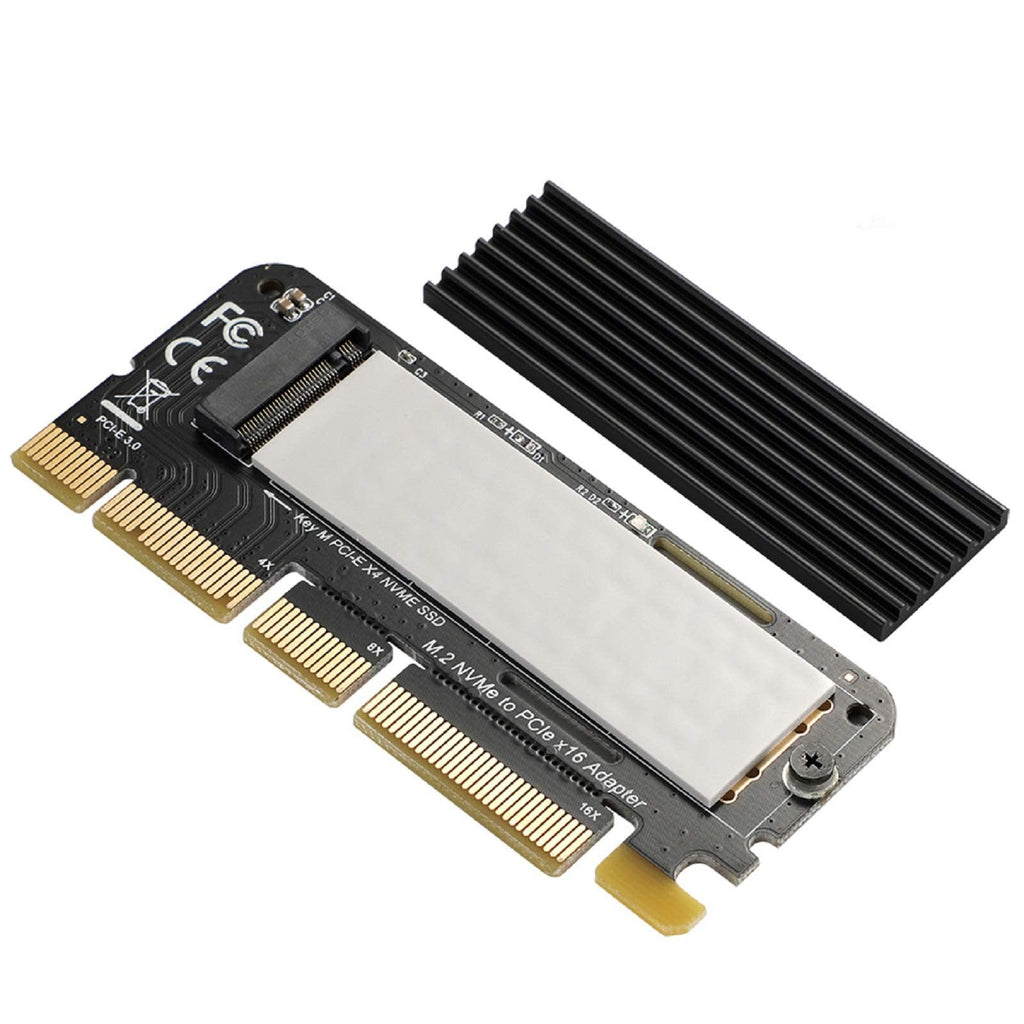  [AUSTRALIA] - NVME PCIe x16 Adapter Card - BEYIMEI NVMe Adapter M.2 PCIe SSD to PCI-e x4/x8/x16 Converter Card with Heat Sink for M.2 (M Key) NVMe SSD 2230/2242/2260/2280 [Upgraded] NVME PCIe x16 Adapter