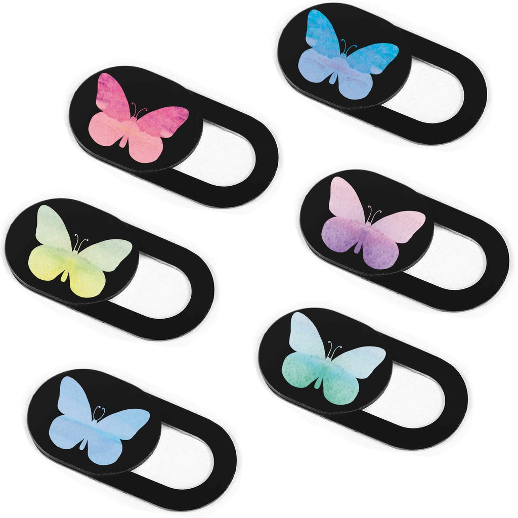  [AUSTRALIA] - Webcam Cover Slide 6 Packs Ultra-Thin Camera Covers for Computer Laptop Desktop Smartphone to Protect Your Privacy and Security, Butterfly Butterfly 6 Packs