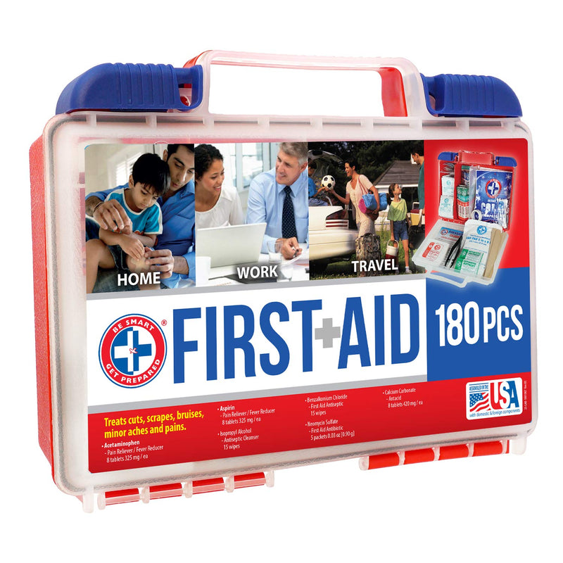 [AUSTRALIA] - Be Smart Get Prepared First Aid Kit - 180 Piece, (package may vary) 180 Piece Set