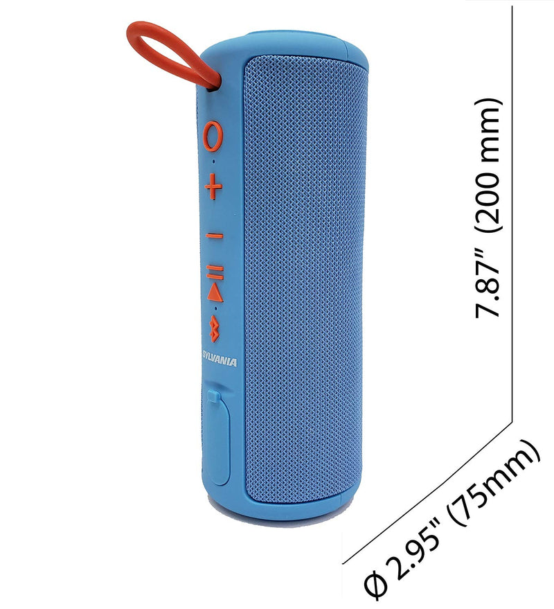 SYLVANIA SP953-BLUE Rubber-Finish Bluetooth Speaker with Cloth Trim (Blue) Blue - LeoForward Australia