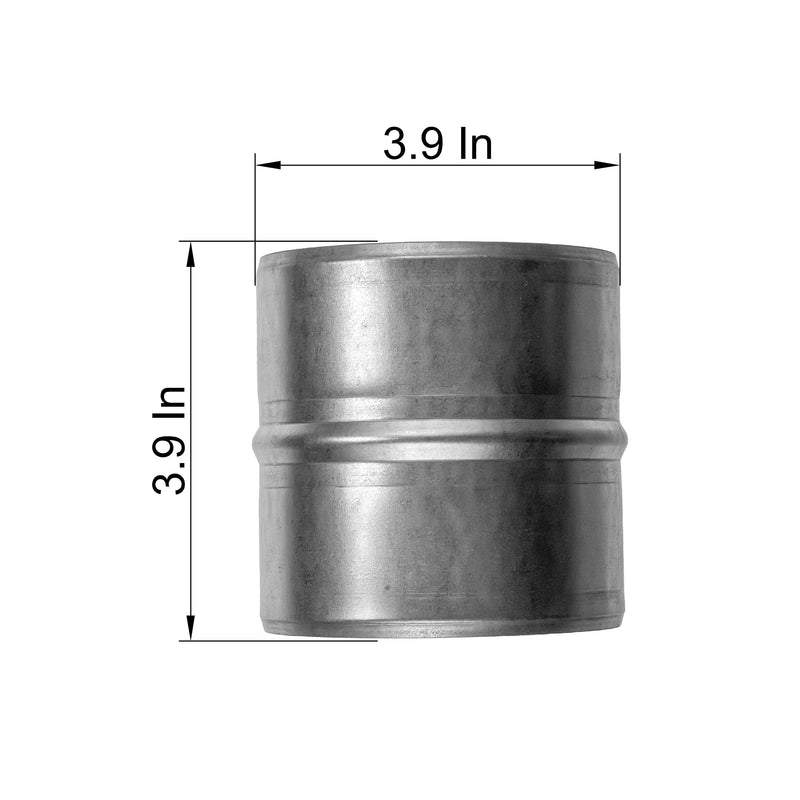  [AUSTRALIA] - Vent Systems 4'' Inch Galvanized Steel Duct Connector - Round Ventilation Duct Extension - Metal Vent Coupler - Metal Hose Coupling - Galvanised Pipe Connector