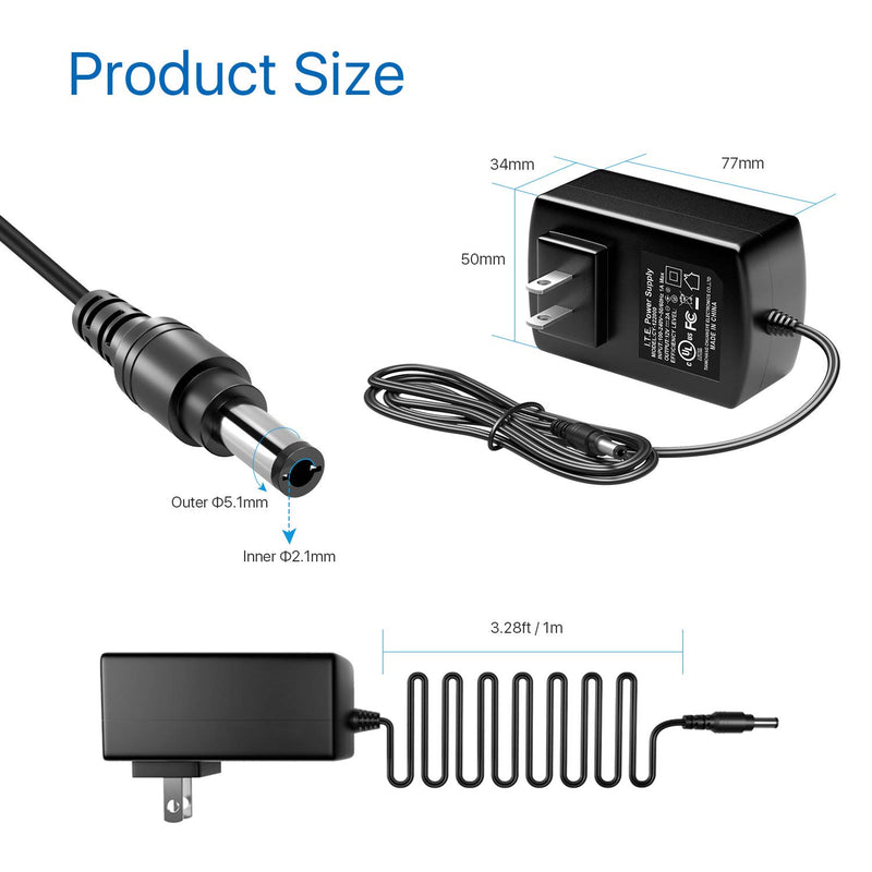  [AUSTRALIA] - ZOSI 12V 2A 100V-240V US AC to DC Power Supply Adapter & 4-Way Power Splitter Cable for CCTV Home Security Camera Surveillance System