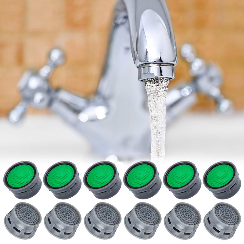  [AUSTRALIA] - 40 Pieces Faucet Aerator Flow Restrictor Insert Faucet Aerators Replacement Parts for Bathroom or Kitchen, Red(2.2 GPM) and Green(1.5 GPM)