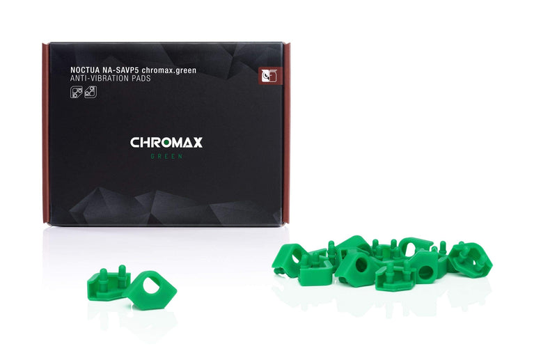  [AUSTRALIA] - Noctua NA-SAVP5 chromax.Green, Anti-Vibration Pads for 92mm & 80mm Noctua Fans (16-Pack, Green)