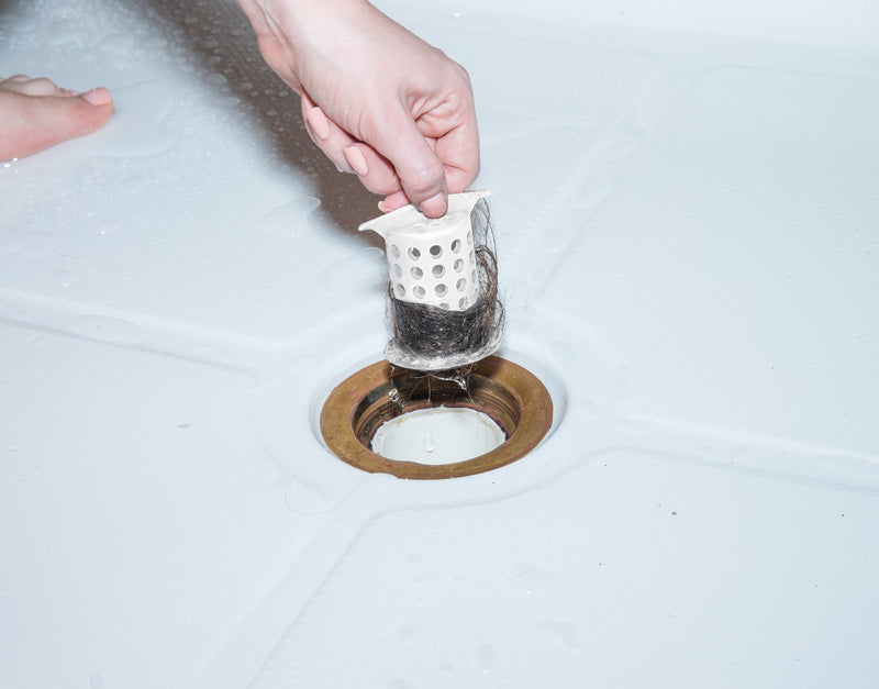  [AUSTRALIA] - ShowerShroom Revolutionary 2" Stand-up Shower Stall Drain Protector Hair Catcher/Strainer 2", White