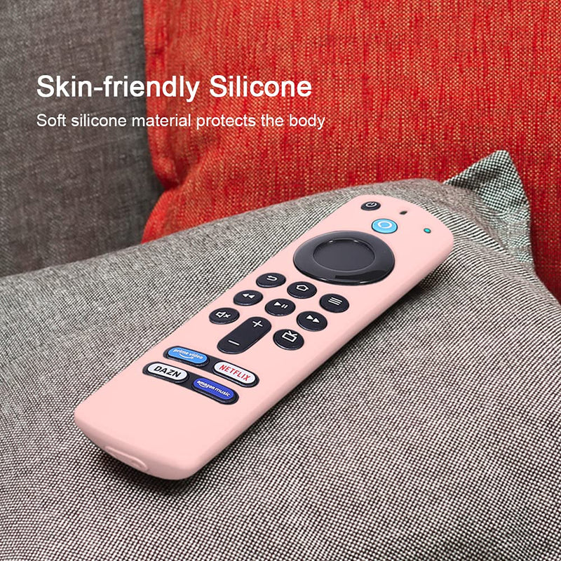  [AUSTRALIA] - Alexa Voice Remote 3rd Gen Cover, Pink Case Replacement for FireTVstick (3rd Generation) 2021 Release Voice Remote, Silicone Protective Skin Sleeve with Lanyard - LEFXMOPHY