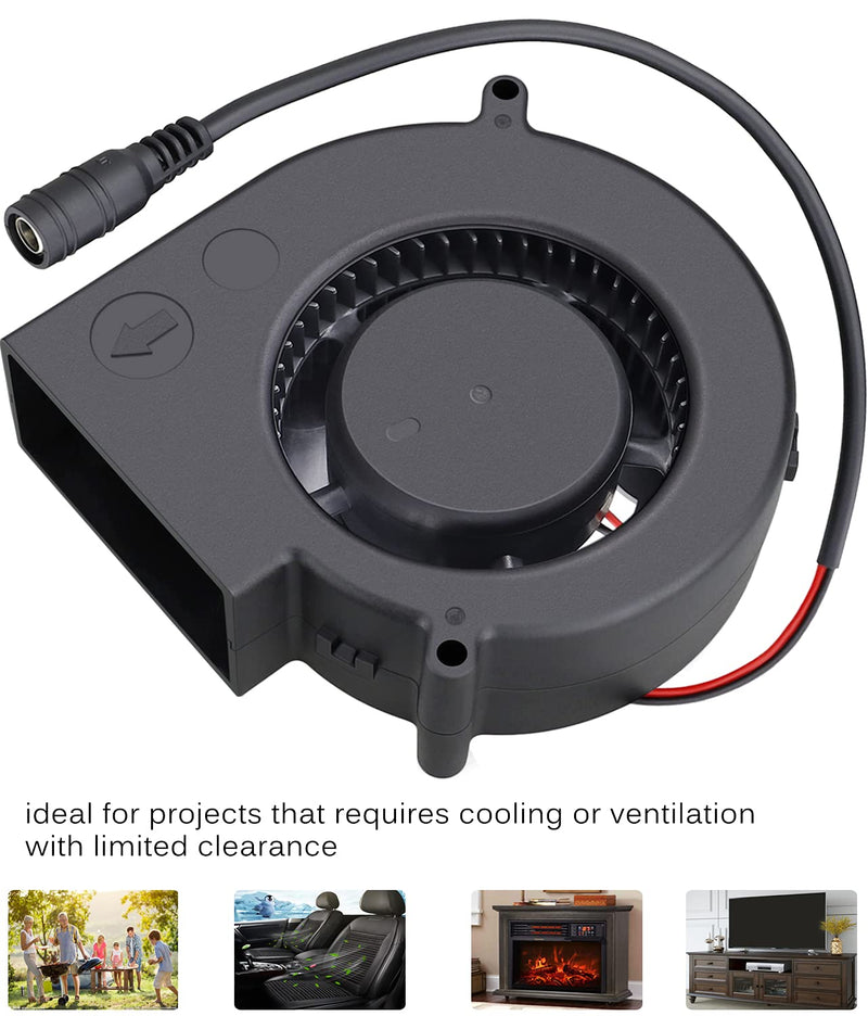  [AUSTRALIA] - GDSTIME 97mm x 33mm DC Blower, 110V 220V AC Powered Fan 9733 with Variable Speed Controller for DIY Cooling Ventilation Exhaust Projects 97x33mm w/ speed control