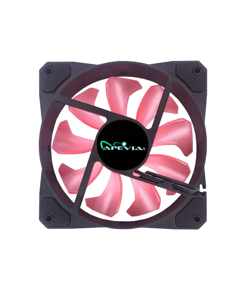  [AUSTRALIA] - APEVIA CO312L-PK Cosmos 120mm Pink LED Ultra Silent Case Fan w/ 16 LEDs & Anti-Vibration Rubber Pads (3 Pk) Cosmos Pink
