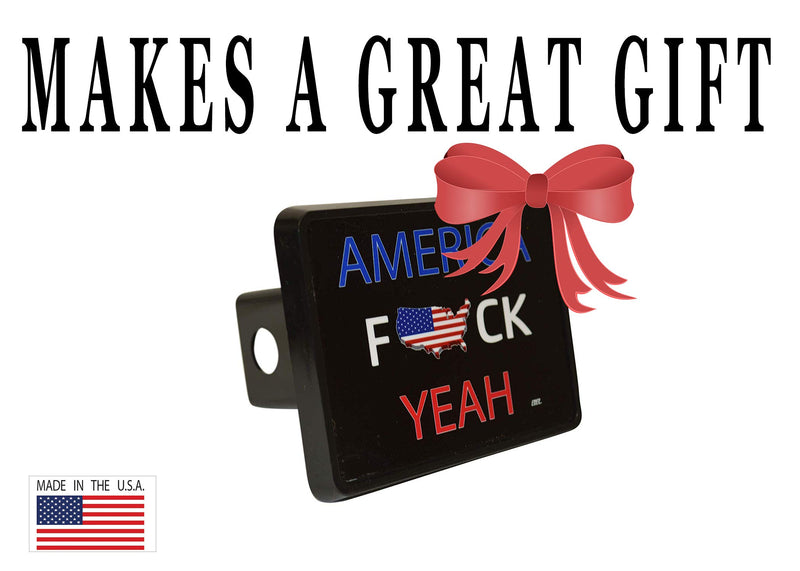  [AUSTRALIA] - Rogue River Tactical Funny USA American Flag Trailer Hitch Cover Plug US Patriotic America Yeah