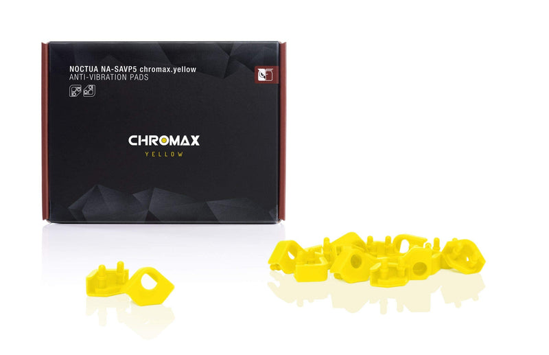  [AUSTRALIA] - Noctua NA-SAVP5 chromax.Yellow, Anti-Vibration Pads for 92mm & 80mm Noctua Fans (16-Pack, Yellow)