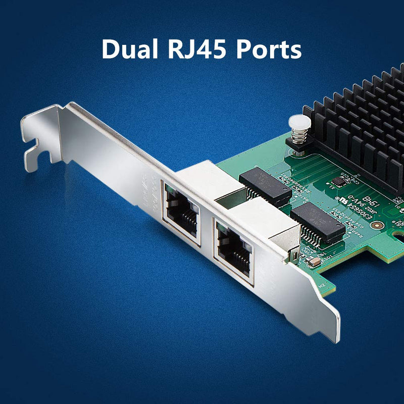  [AUSTRALIA] - 1.25G Gigabit Ethernet Converged Network Card, with Intel 82576 Chip, Dual RJ45 Ports, PCI Express 2.1 X1, Compare to Intel E1G42ET Compare to 82576(2×RJ45)