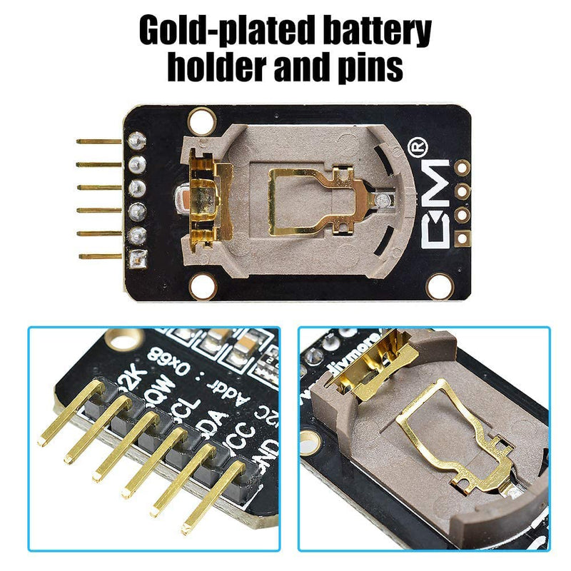  [AUSTRALIA] - DS3231 RTC Module, diymore 3PCS DS3231 AT24C32 Real Time Clock Module with 10cm Cable Without Battery Black