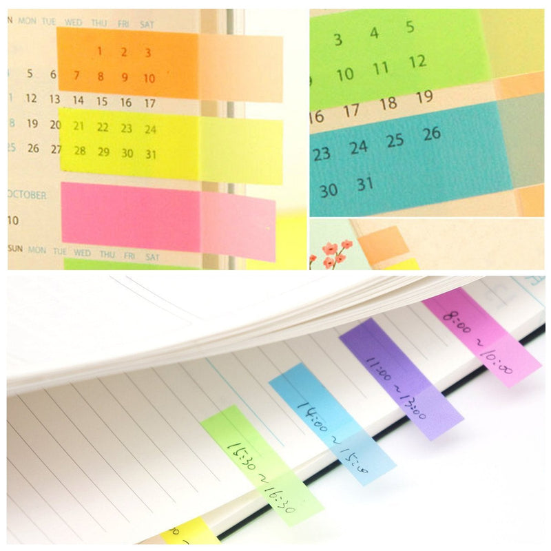  [AUSTRALIA] - 1640 Pieces Sticky Notes Pop up Index Label Text Highlighter Strips, Transparent Tabs Flags Stickers for Page Marker, PietyPet C